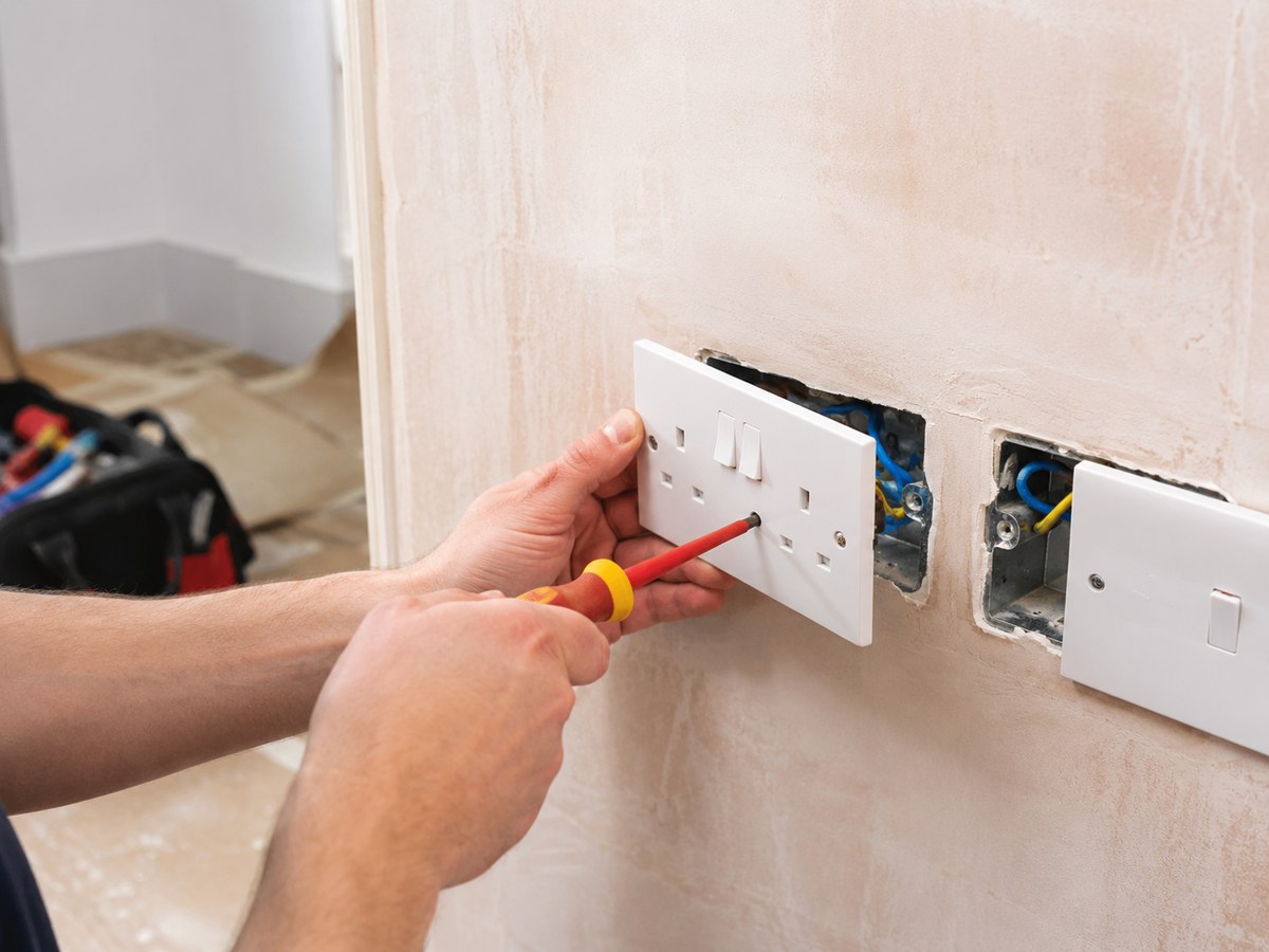 Add sockets and replace light fittings